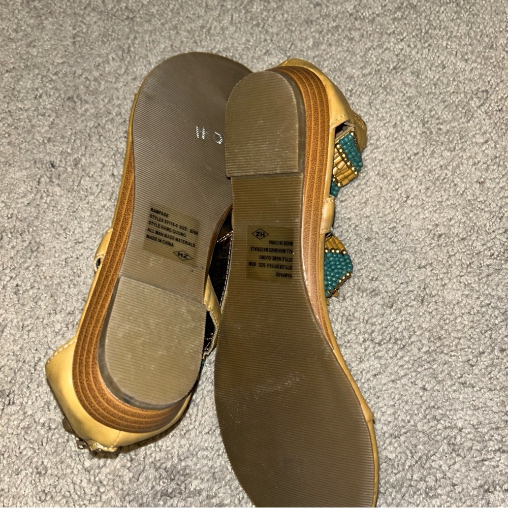 Rampage Women’s 8.5 Flat Beaded Sandals - Picture 6 of 6